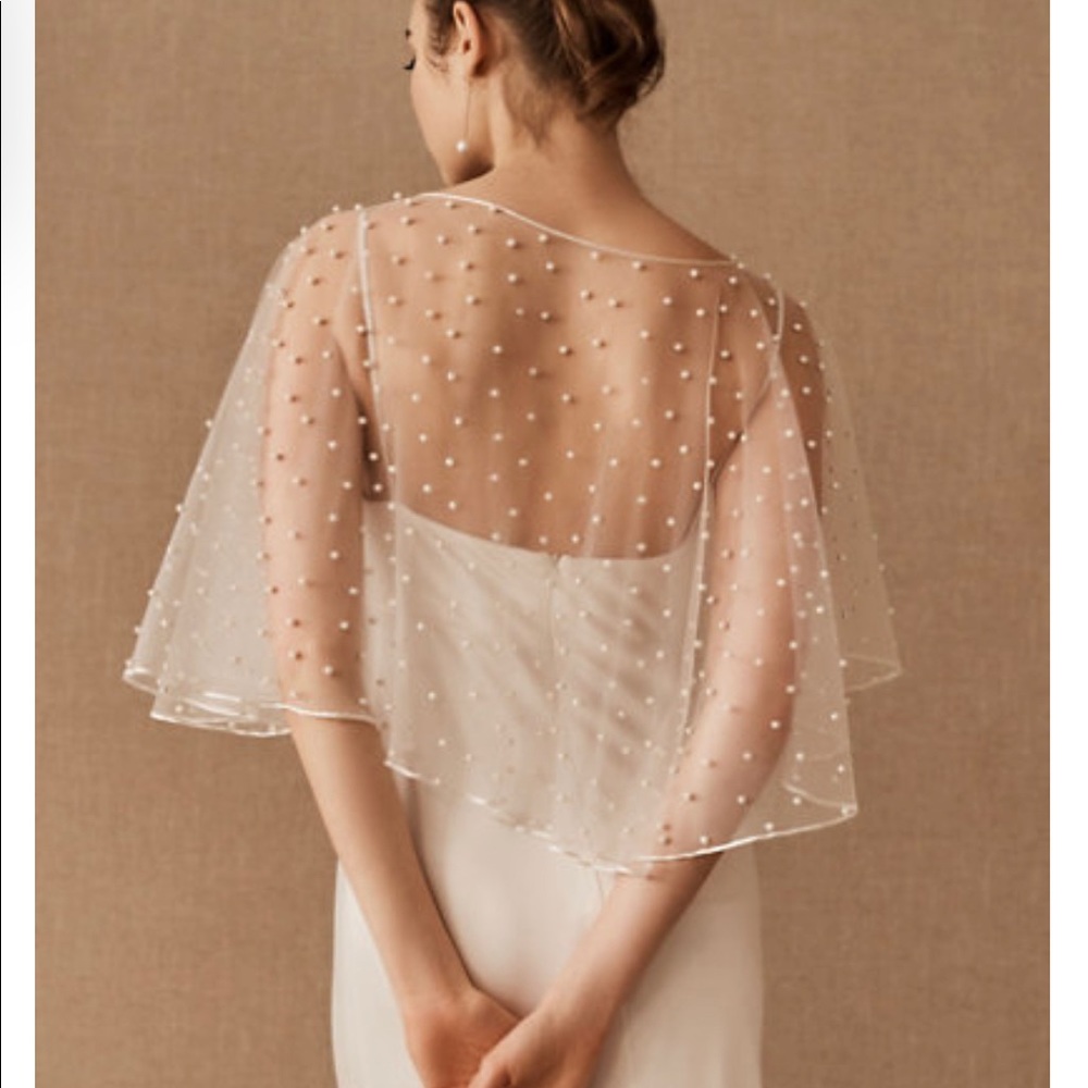 Pearl Wedding Dress Cape